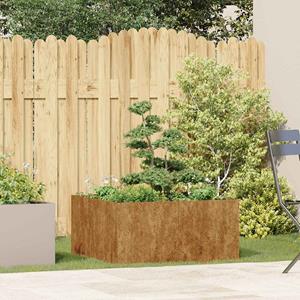 VidaXL Plantenbak roestig 80x80x40 cm weervast staal