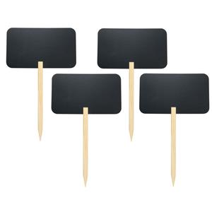 Merkloos Krijtbordje rechthoekig op- 4x - stok - H73 x D45 cm - met stift -
