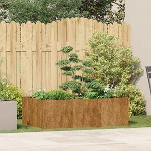 VidaXL Plantenbak roestig 120x80x40 cm weervast staal