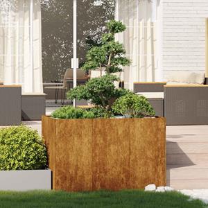 VidaXL Plantenbak roestig 120x80x80 cm weervast staal