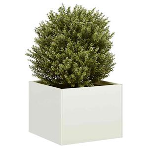 VidaXL Plantenbak 40x40x30 cm staal wit