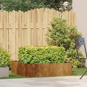 VidaXL Plantenbak roestig 100x100x30 cm weervast staal