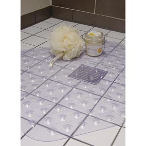Merkloos 2x Transparante antislip badmat / douchemat 52 x 53 cm -