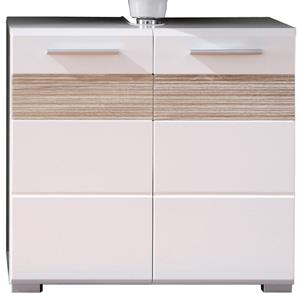 Welltime Wastafelonderkast Mezzo Wastafel met horizontale frezingen - Afmetingen (B/D/H) 60/34/56 cm
