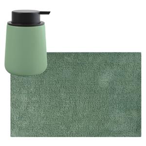 MSV badkamer droogloop mat/tapijt - x 60 cm - met zelfde kleur zeeppompje - groen -