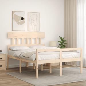 VidaXL Seniorenbed met hoofdbord massief hout 140x190 cm