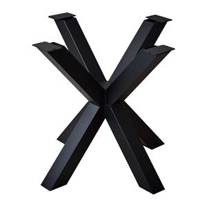 Furniture Legs Europe Stalen matrix zwart spinpoot voor buiten 80 bij 80 cm en hoogte 72 cm (8 x 8 cm)