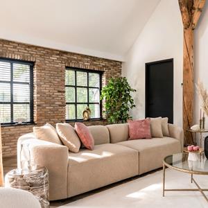Richmond Interiors Richmond 4-zits Bank Grayson Furry - Zand