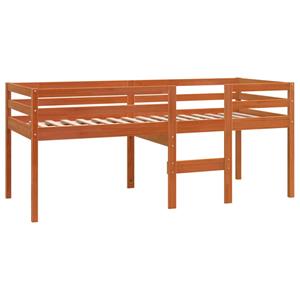 VidaXL Hoogslaper massief grenenhout wasbruin 90x200 cm