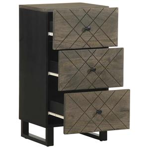 VidaXL Dressoir 40x33x75 cm massief mangohout zwart