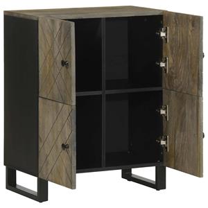 VidaXL Dressoir 60x33x75 cm massief mangohout zwart
