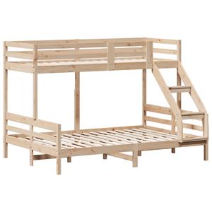 VidaXL Stapelbed massief grenenhout 90x200/140x200 cm