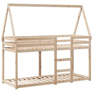 VidaXL Stapelbedframe zonder matras massief grenenhout 90x200 cm