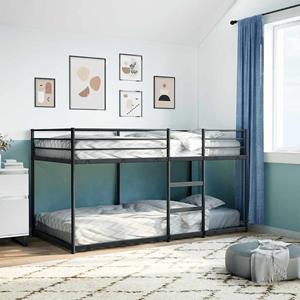 VidaXL Stapelbed zonder matras 75x190 cm staal zwart