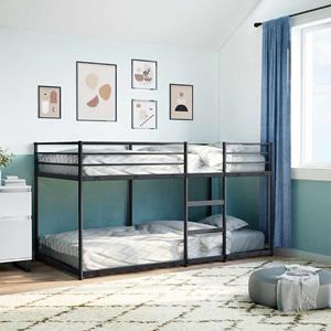 VidaXL Stapelbed zonder matras 107x203 cm staal zwart