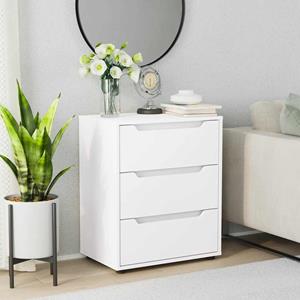 VidaXL Dressoir VISNES 60x40x73 cm bewerkt hout wit