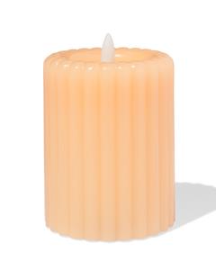 HEMA LED Kaars Ø7.5x10cm Ribbel Lichtoranje (lichtoranje)