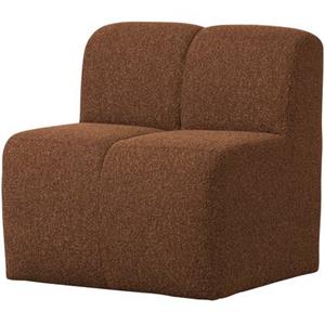 Woood Mojo Eetbankje 84cm Met Rugleuning - Bouclé - Roestbruin Melange