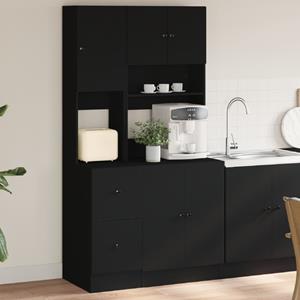 VidaXL Keukenkast 95x50x180 cm bewerkt hout zwart