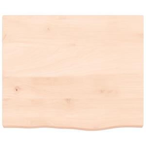 VidaXL Tafelblad 60x50x(2-4) cm onbehandeld massief eikenhout