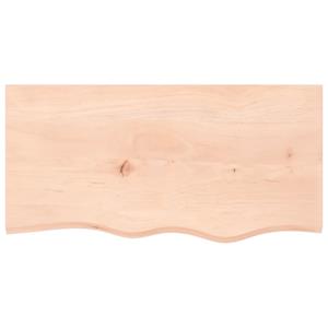 VidaXL Tafelblad 80x40x(2-6) cm onbehandeld massief eikenhout