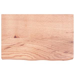 VidaXL Tafelblad 60x40x(2-6) cm behandeld massief eikenhout lichtbruin