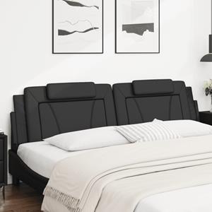 VidaXL Hoofdbordkussen 200 cm kunstleer zwart