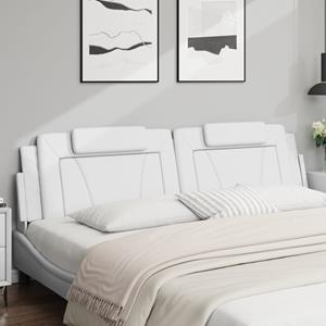 Hoofdbordkussen 200 cm kunstleer wit