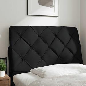 VidaXL Hoofdbordkussen 90 cm stof zwart