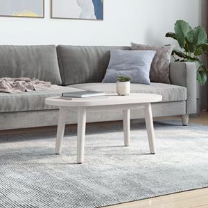 VidaXL Tafelblad ovaal 60x30x2,5 cm massief grenenhout wit