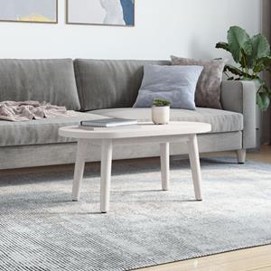 VidaXL Tafelblad ovaal 70x35x2,5 cm massief grenenhout wit