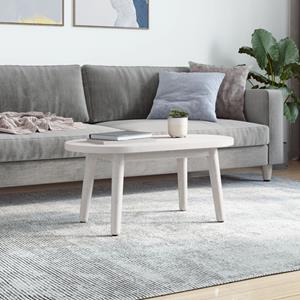 VidaXL Tafelblad ovaal 80x40x2,5 cm massief grenenhout wit