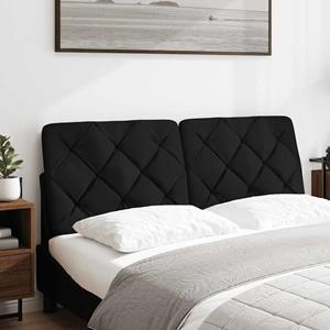 VidaXL Hoofdbordkussen 120 cm stof zwart