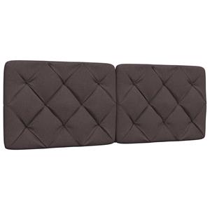 VidaXL Hoofdbordkussen 120 cm stof donkerbruin