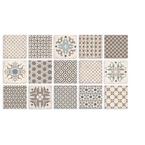 Terre d'Azur Epoca wandtegel met decor 15x15cm beige