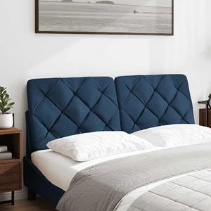 VidaXL Hoofdbordkussen 120 cm stof blauw