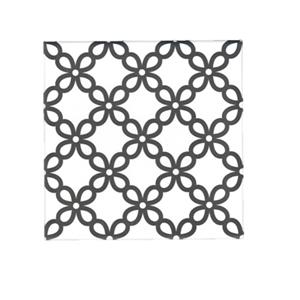 Terre d'Azur Penedes vloertegel met decor 20x20cm wit/zwart - per 25 stuks