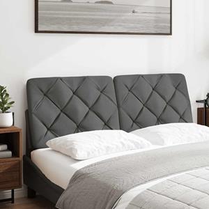 VidaXL Hoofdbordkussen 140 cm stof donkergrijs