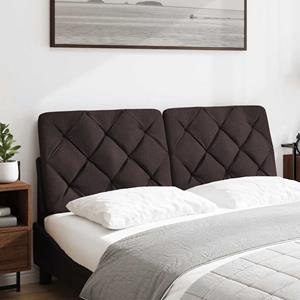 VidaXL Hoofdbordkussen 140 cm stof donkerbruin