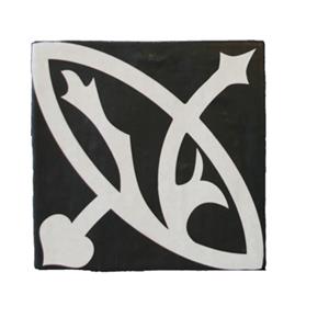 Terre d'Azur Rioja vloertegel Decor 20x20cm creme/zwart - per 25 stuks