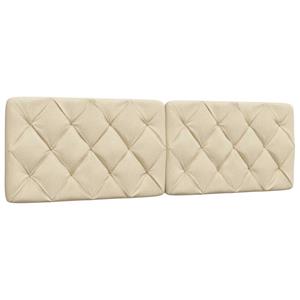 VidaXL Hoofdbordkussen 160 cm stof crèmekleurig