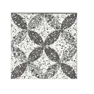 Terre d'Azur Terrazzo vloertegel met decor 20x20cm wit/zwart/grijs - per 25 stuks
