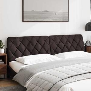 VidaXL Hoofdbordkussen 200 cm stof donkerbruin