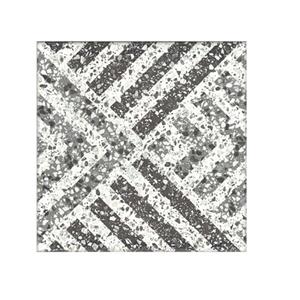 Terre d'Azur Terrazzo vloertegel met decor 20x20cm wit/zwart/grijs - per 25 stuks