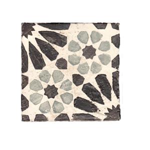 Terre d'Azur Tierra Royal wandtegel met decor 13x13cm wit - per 22 stuks