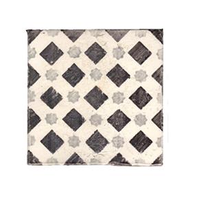 Terre d'Azur Tierra Royal wandtegel met decor 13x13cm wit - per 22 stuks