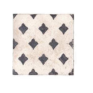Terre d'Azur Tierra Royal wandtegel met decor 13x13cm wit - per 22 stuks
