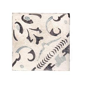 Terre d'Azur Tierra Royal wandtegel met decor 13x13cm wit - per 22 stuks