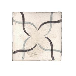 Terre d'Azur Tierra Royal wandtegel met decor 13x13cm wit - per 22 stuks