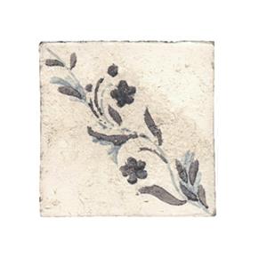Terre d'Azur Tierra Royal wandtegel met decor 13x13cm wit - per 22 stuks